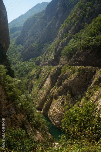 Mountain road in the canyon of the river Tara, Montenegro