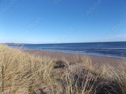 sand dunes and sea