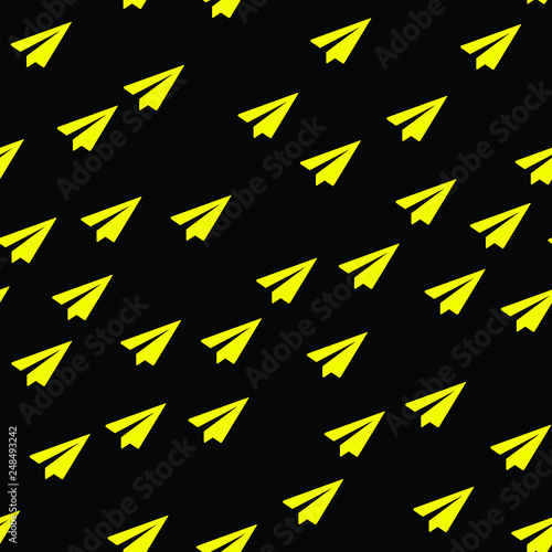 Paper airplane, messege concept Seamless vector EPS 10 pattern