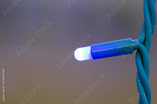 Closeup of a LED light bulb