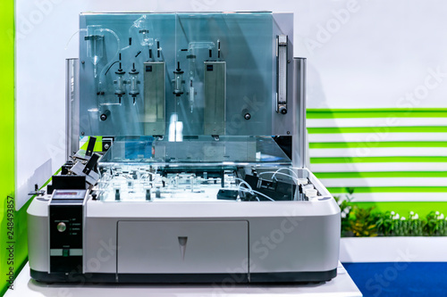 Automated Wet Chemistry Analyzer also known as Continuous Flow Analysis device of lab for stream measurement liquid in tube line for industrial medical medicine food beverage etc photo
