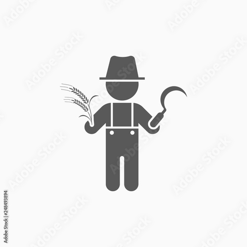 farmer icon, gardener vector