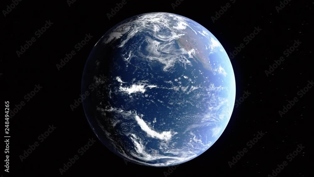 Realistic 3d animated earth showing the borders of the country Trinidad and Tobago and the capital Port of Spain in 4K resolution