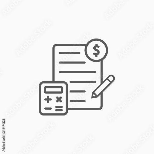 accounting icon, account vector