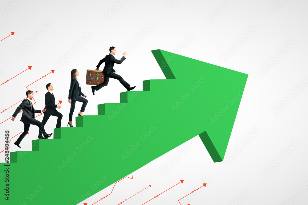 Teamwork, competition and success concept Teamwork, competition and success concept