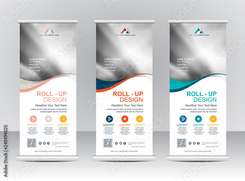 Roll up banner stand template design