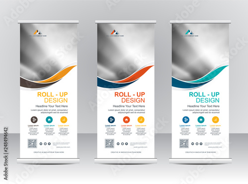 Roll up banner stand template design