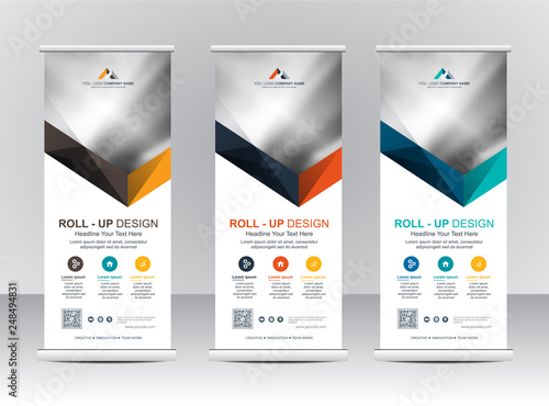 Roll up banner stand template design