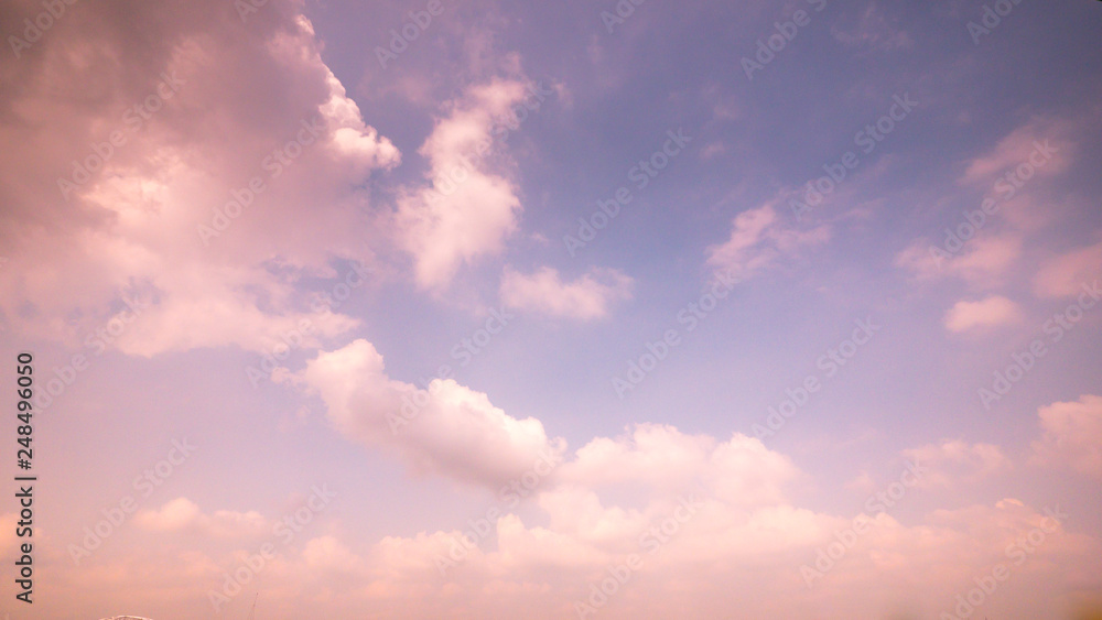 Fototapeta premium Clear and sunset sky in summer