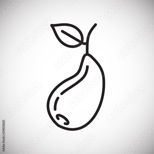 Pear line icon on white background for graphic and web design, Modern simple vector sign. Internet concept. Trendy symbol for website design web button or mobile app