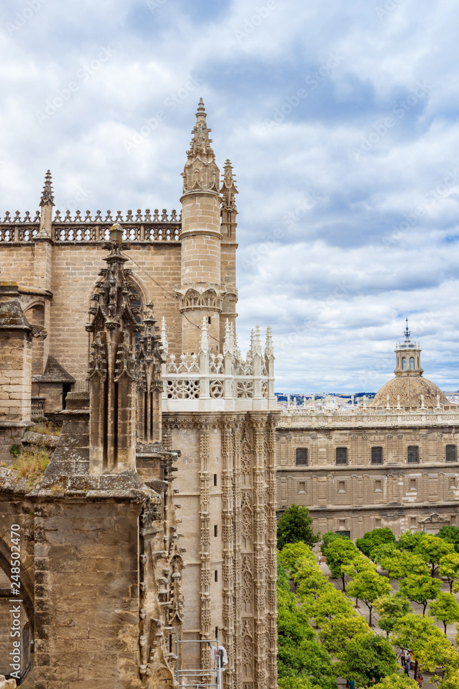 View of Cathedral of Seville, Spain