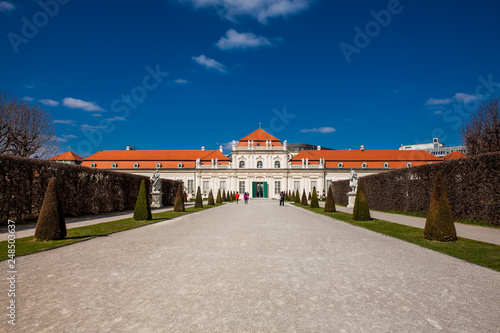 Lower Belvedere palace in a beautiful early spring day