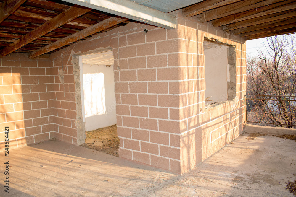 unfinished house without windows without doors dismantling ruins for design plan project building unfinished house without windows without doors dismantling ruins for design plan project building