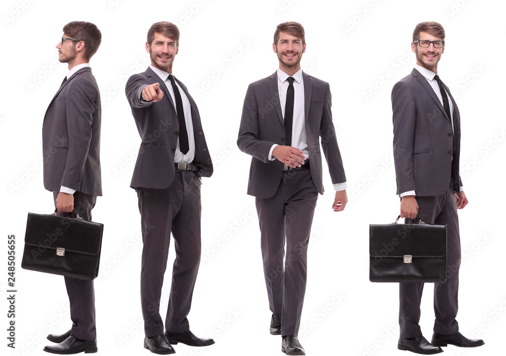 © ASDF - collage of photos of a modern young businessman