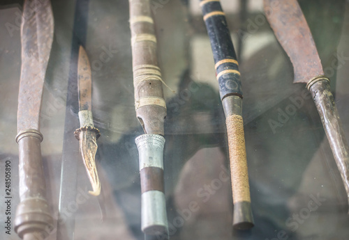 Fototapeta Naklejka Na Ścianę i Meble -  The ancient sword knife that had been used by ancient warriors i