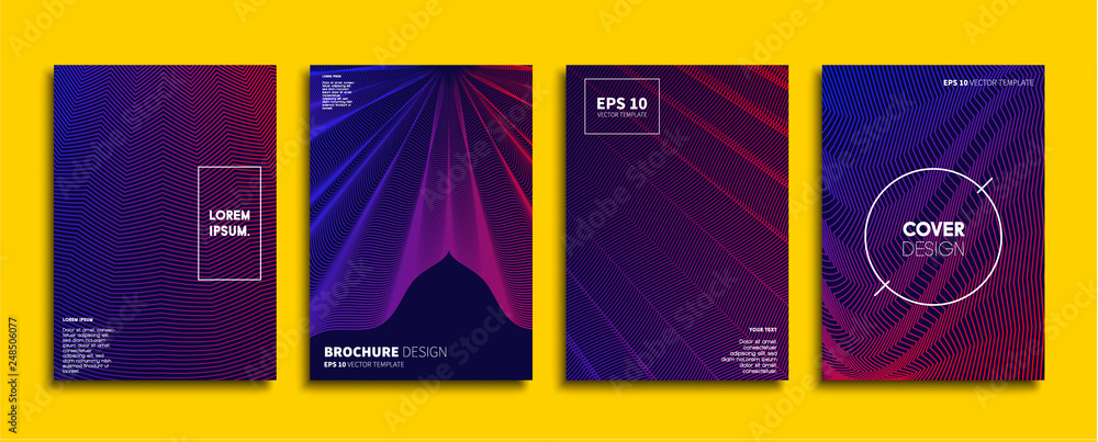 Vector cover designs. Future Poster template. Smartphone modern background set.