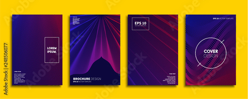 Obraz na płótnie Vector cover designs. Future Poster template. Smartphone modern background set. w salonie