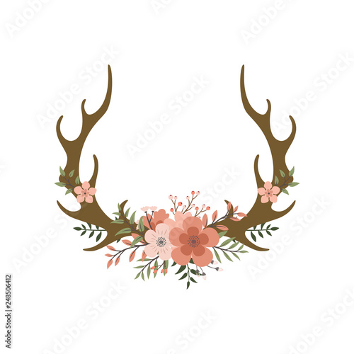 Deer antlers floral