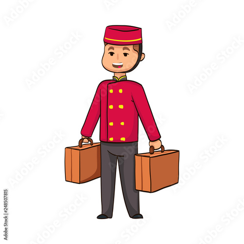 cartoon funny doorman