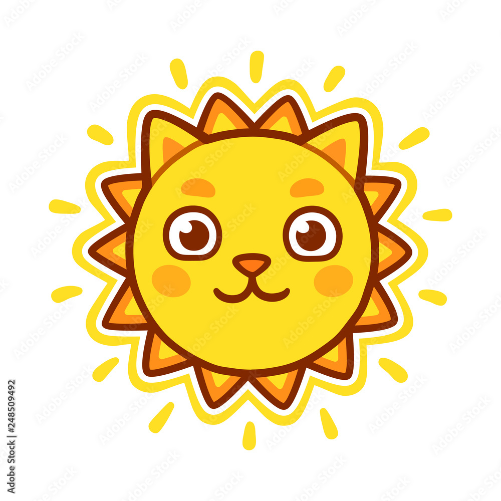 Cat face sun