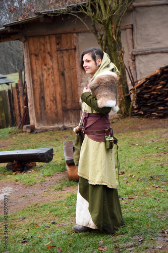 beautiful smiling celtic woman witch 