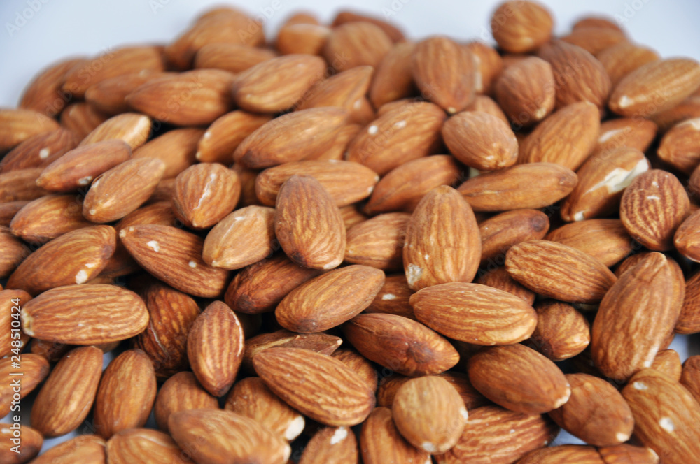 almonds isolated on white background almonds isolated on white background