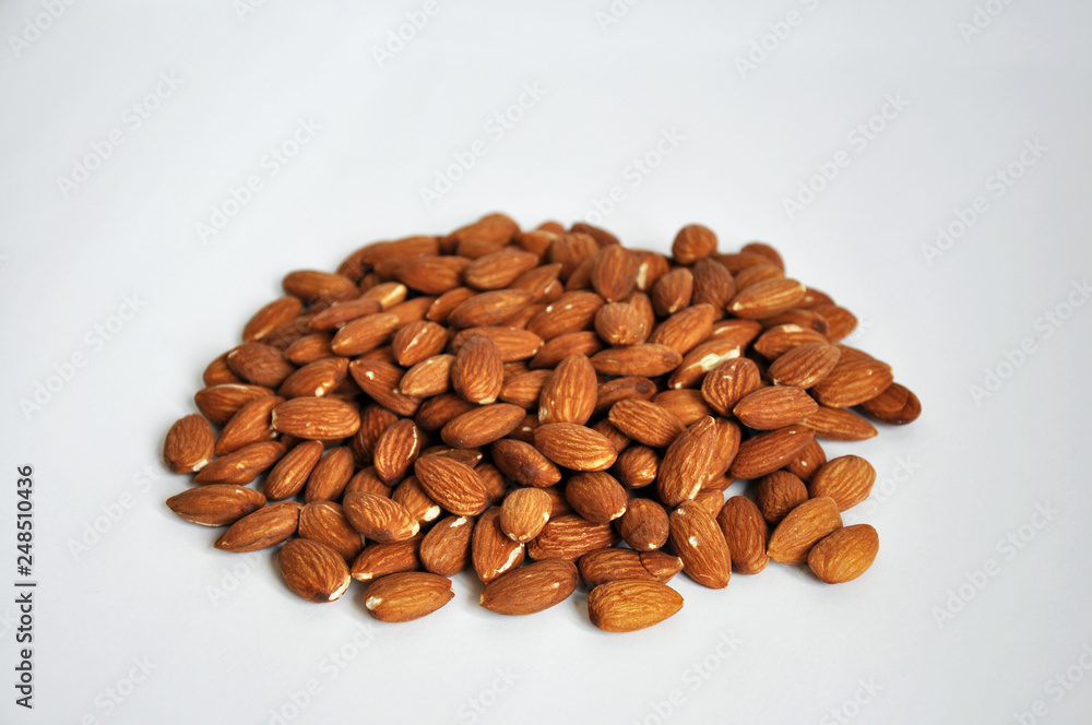 almonds isolated on white background almonds isolated on white background