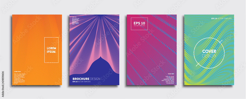 Vector cover designs. Future Poster template. Smartphone modern background set.