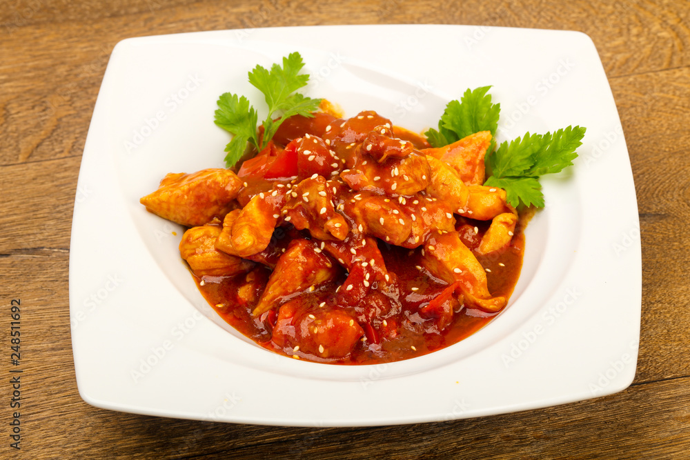 Chicken with teriyaki Chicken with teriyaki