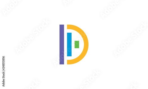 d abstract business logo