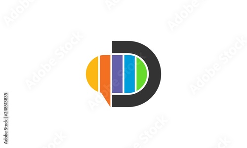 d abstract business logo