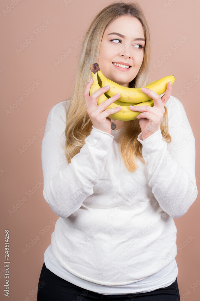cute girl with a banana