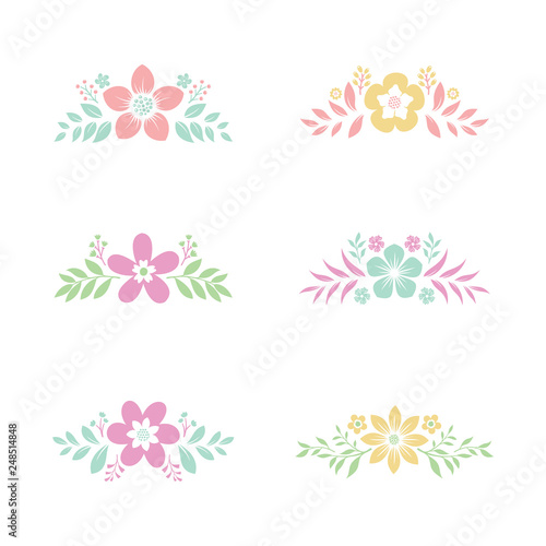 floral cut out files, custom vinyl decals, simple floral cut out