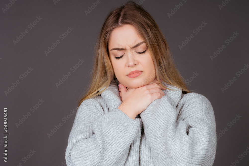 a sick girl with the cold a sick girl with the cold