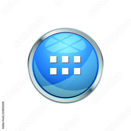 Modern Apps 6 Grid Menu Icon Button Logo