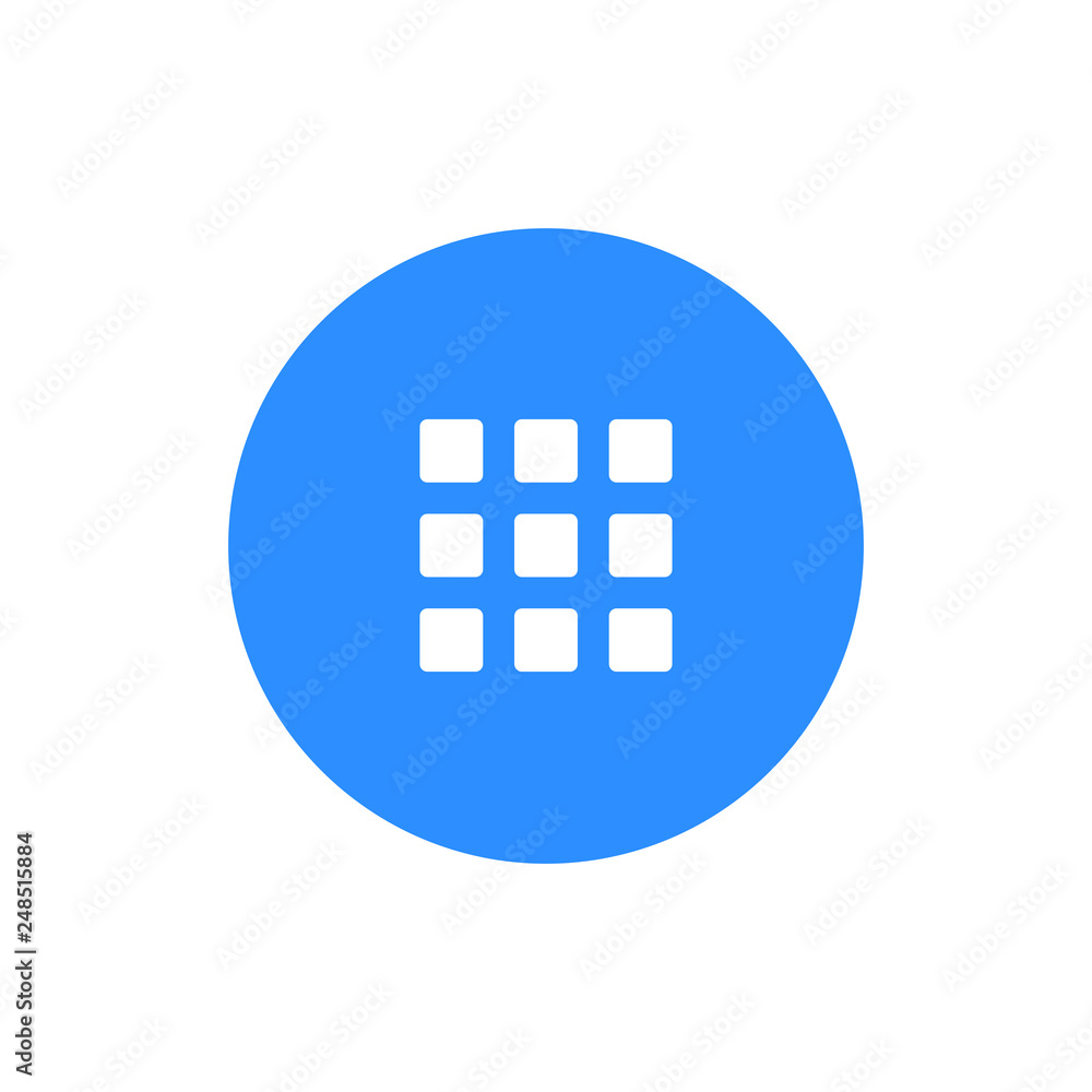 Obraz premium Modern Apps 9 Grid Menu Icon Button Logo