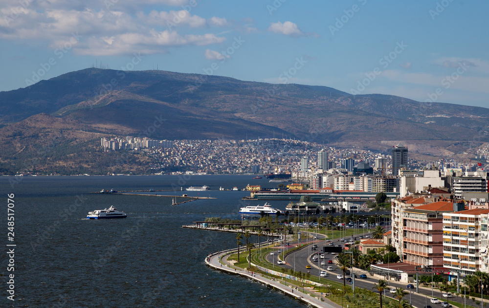 View of the city from above, Izmir, Turkey