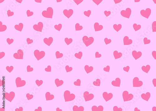 Wallpaper Mural Heart Dots Pattern, Pink Background, Vector Graphics Torontodigital.ca
