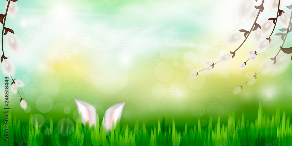 Fototapeta premium Vector background for Easter.