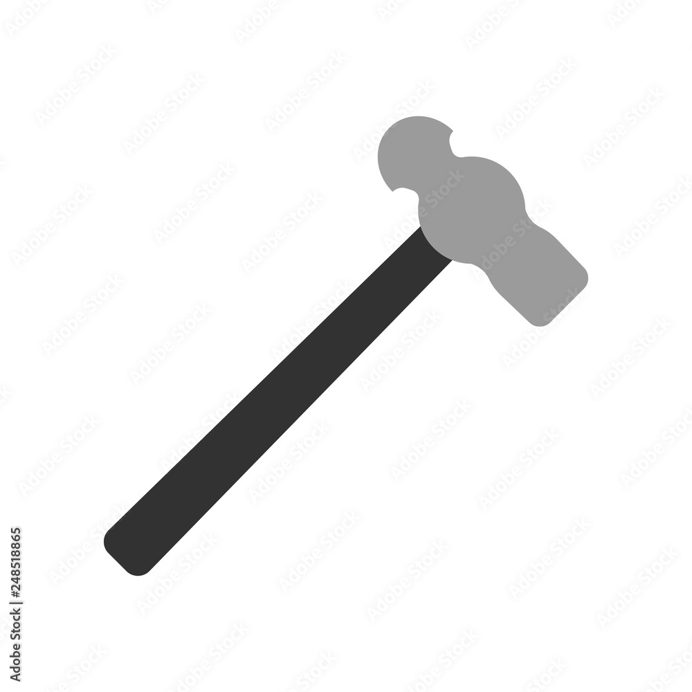 Hammer icon. Repair and building symbol. Vector illustration isolated on white background. Hammer icon. Repair and building symbol. Vector illustration isolated on white background.