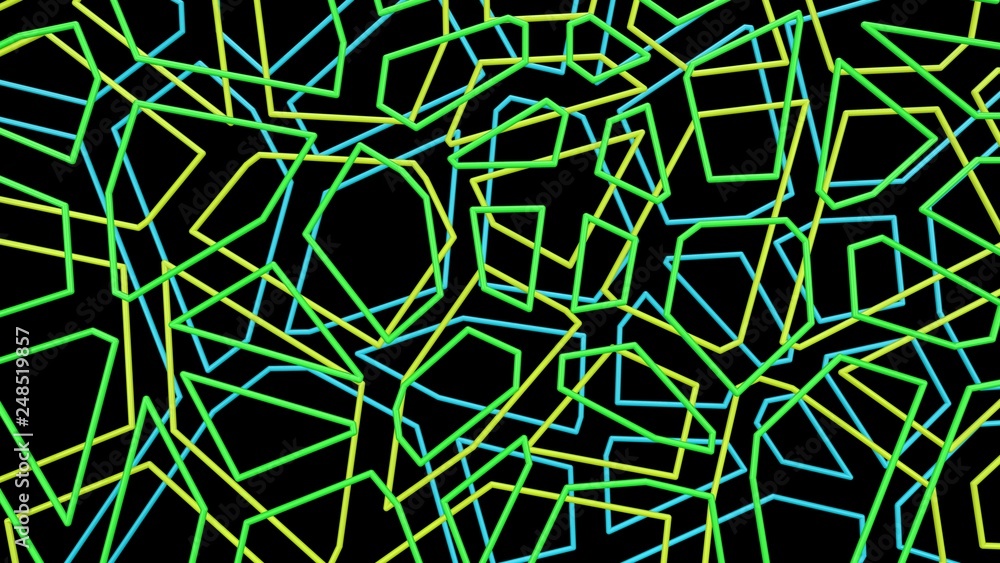 Naklejka premium 3d multicolor polygon background. 3d render