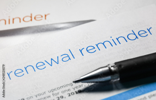 Canvas Print renewal reminder letter