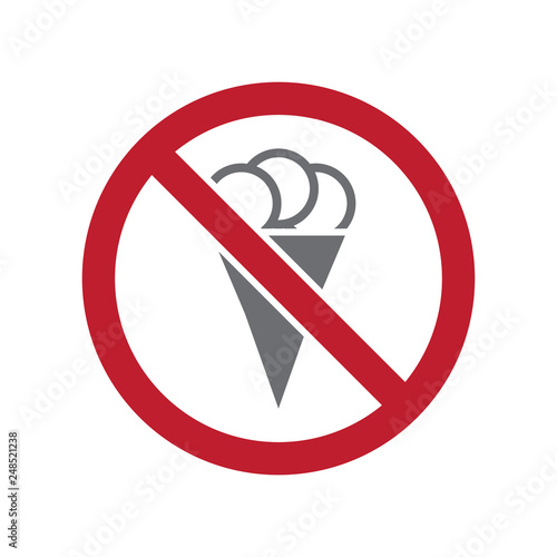 No food allowed sign on white background for graphic and web design, Modern simple vector sign. Internet concept. Trendy symbol for website design web button or mobile app