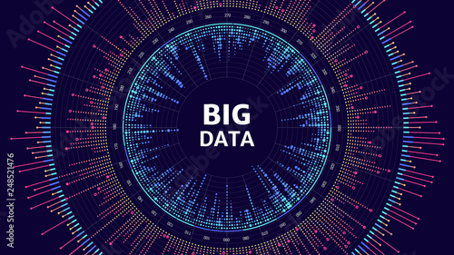 Data complexity representation. Big data concept visualization. Analytics abstract concept. Graphic background. Eps10