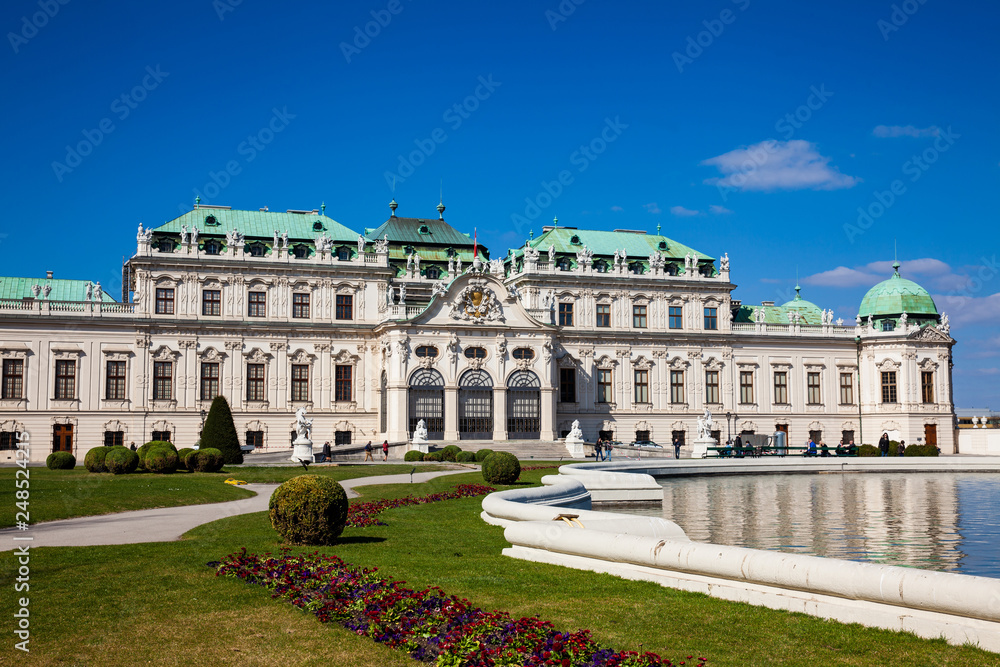 Upper Belvedere palace in a beautiful early spring day