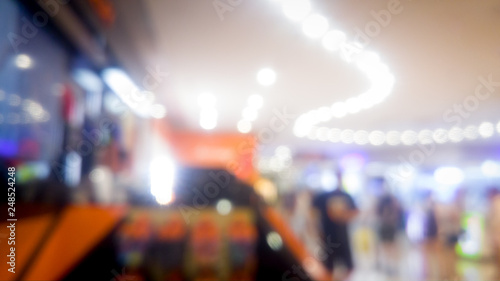 Wallpaper Mural blur of mall with lights Torontodigital.ca