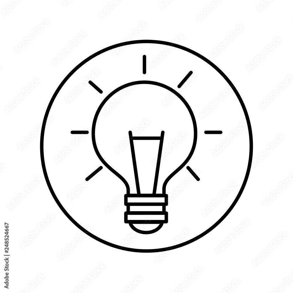 bulb light isolated icon bulb light isolated icon