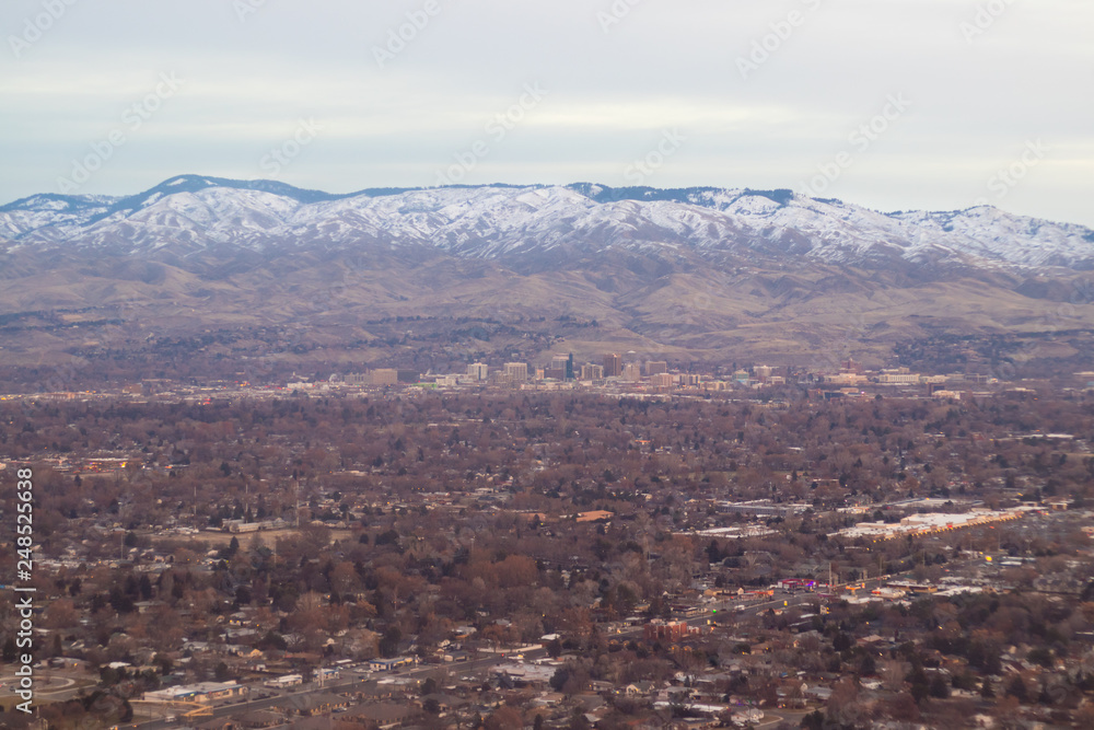 boise idaho from an aerial point of view