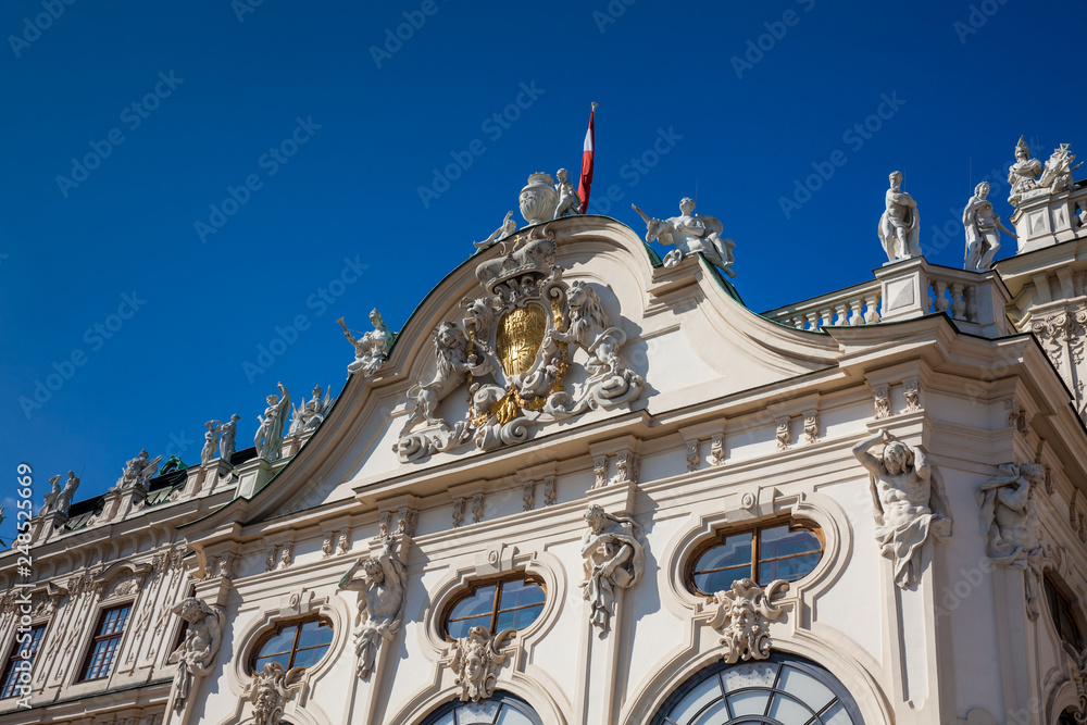 Detail of the Upper Belvedere palace in a beautiful early spring day