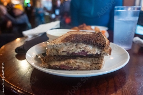 Reuben Sandwich - in a bar - what food really looks like